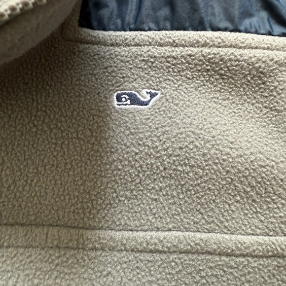 Vineyard Vines Gray & Navy Blue Fleece Vest - Large (16) - Picture 7 of 8